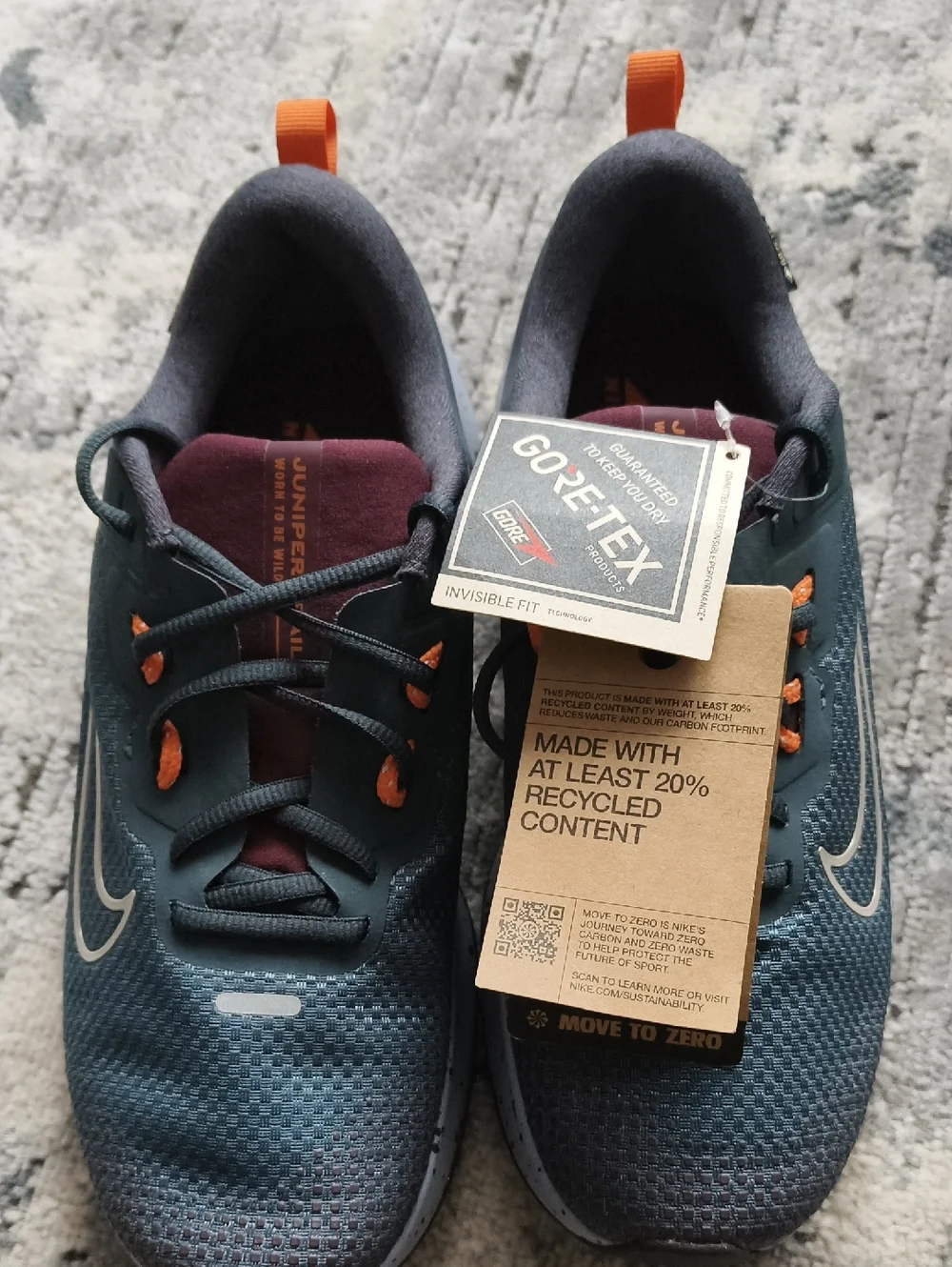 Nike Juniper Trail Running Shoes - Teal, Orange & Maroon Accents - Picture 3 of 5